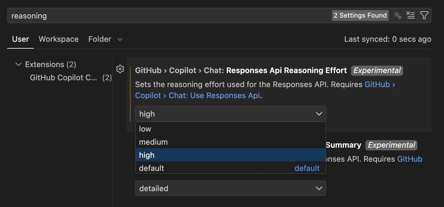 Github Copilot Reasoning